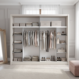 Alba Cashmere Taupe 251cm Extra Large Mirrored Sliding Door Wardrobe 11013762