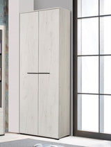 Ferrara  2 Door Slim Narrow Compact Wardrobe in Modern White Oak- 11008355