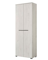 Ferrara  2 Door Slim Narrow Compact Wardrobe in Modern White Oak- 11008355
