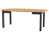 Laurent Black And Oak Effect Round Extending Dining Table - SZY-INDS2