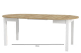 Laurent White and Oak Effect Round Extending Dining Table - SZY-INDS2OAK