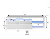 Illumin White Soft Gloss TV Cabinet Entertainment Unit 026630BO
