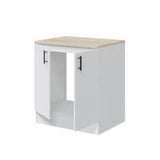 Magna Modular White Gloss 160cm Full Flat Pack Kitchen Units Set With Worktops Included  - Option 8