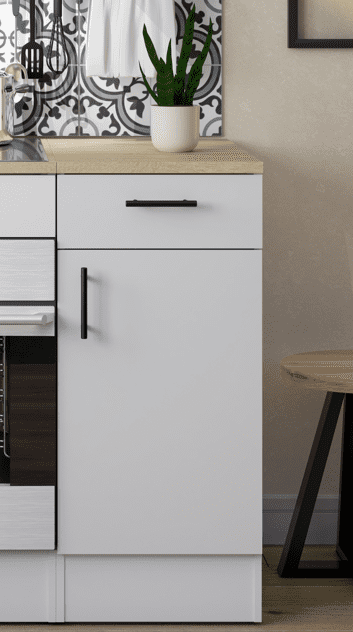 Magna Modular 400mm Kitchen Base Unit White Gloss - 0F1012B