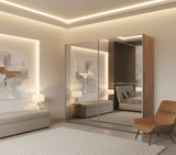 Montclair 240cm Full Mirrored Extra Large Sliding Door Wardrobe Oak Effect P8DSMLBL