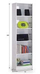 Dray Artic White Tall Bookcase Bookself- 005422BO