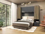 Miracle Overbed Unit in Grey & Rustic Oak