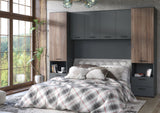 Miracle Overbed Unit in Grey & Rustic Oak