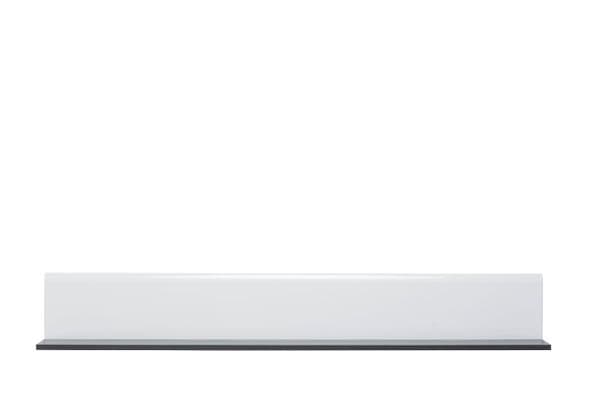 Reneese Floating Shelf White Gloss and Black Lounge Wall Shelving- 11008857