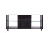 Reneese White Gloss and Ash Grey Coffee Table With Glass Shelf- 11008600
