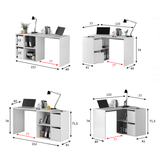 Morpha White Flexi Corner Desk with Storage