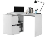 Morpha White Flexi Corner Desk with Storage