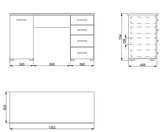Ravenna Sonoma Oak Office Desk With Storage Drawers and Cupboard- 11008649