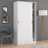 Dawn Slim Sliding Wardrobe in White - MAX019O