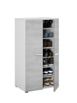 Naples Shoe 21 pair Cupboard Cabinet Grey and White 2962