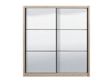 Marvella Artisan Oak Effect Full Mirrored 2 Door Sliding Door Wardrobe Slider 213cm Wide 11008348