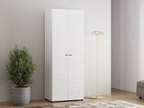 Nevaris White 3 Piece Large Corner Bedroom Wardrobe Modular Set
