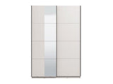 Raya White Mirrored Sliding Door Wardrobe 145cm - 11013481
