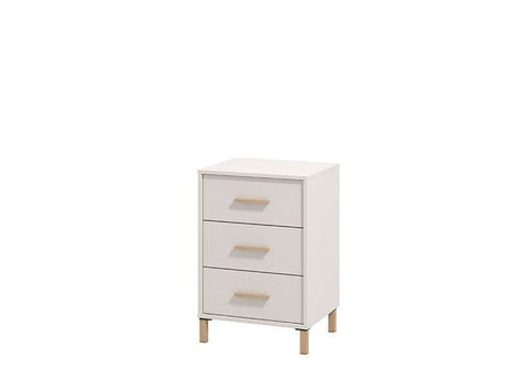 Elandra Cashmere Taupe And Artisan Oak Effect 3 Drawer Bedside Table 11013698