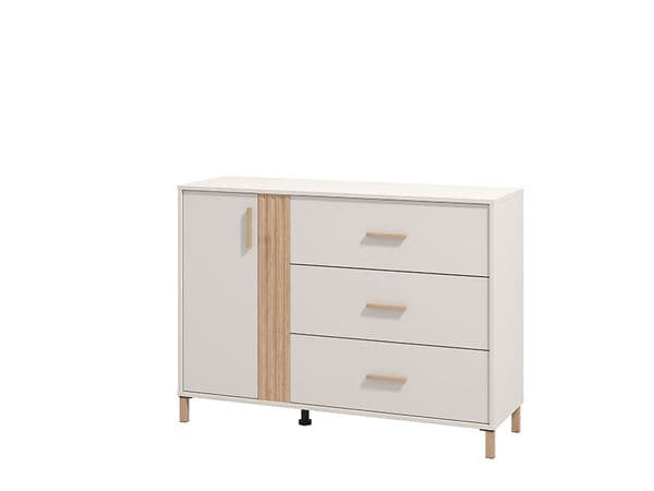 Elandra Cashmere Taupe And Artisan Oak Effect Chest Of Drawers Dresser 11013696