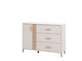 Elandra Cashmere Taupe And Artisan Oak Effect Chest Of Drawers Dresser 11013696