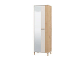 Elandra Cashmere Taupe And Artisan Oak Effect Slim Narrow Shallow Depth Wardrobe - 11013554 RZ