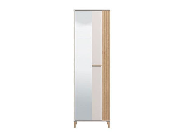 Elandra Cashmere Taupe And Artisan Oak Effect Slim Narrow Shallow Depth Wardrobe - 11013554 RZ