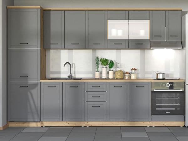 Sara 200cm Graphite Grey Kitchen Units - 11012183