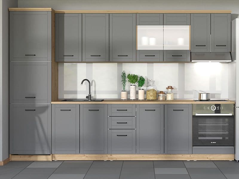 Hugo 200cm Graphite Grey Kitchen Units - 11012183