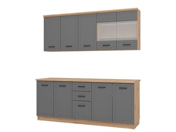 Sara 200cm Graphite Grey Kitchen Units - 11012183