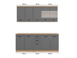 Sara 200cm Graphite Grey Kitchen Units - 11012183