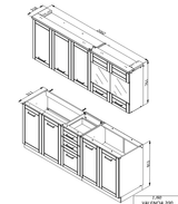 Hugo 200cm Graphite Grey Kitchen Units - 11012183