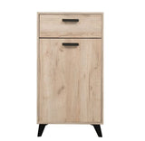Novara Slim Narrow Sideboard Storage Unit in Grey Oak Effect- 11008180