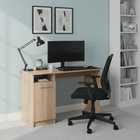 Seville Sonoma Oak Compact Study Desk With Storage- 11008651