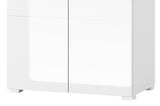 Serene White High Gloss Tall Sideboard Storage Unit S19
