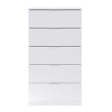 Spinda Artic White Modern 5 Drawer Chest - 007845A