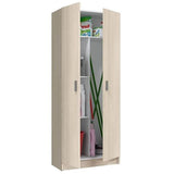 Tall Oak Effect 2 Door Utility Universal Storage Cupboard- 007142R