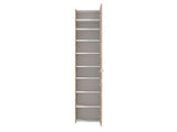 Lisbon Oak Effect Mirrored 1 Door 30 Pair Tall Slim Shoe Cabinet Cupboard - 11011486