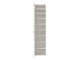 Lisbon White Mirrored 1 Door 30 Pair Tall Slim Shoe Cabinet Cupboard - 11012393
