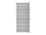 Lisbon White Mirrored Door 50 Pair Large Shoe Cabinet Cupboard - 11011487