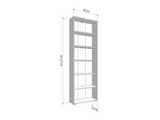 Tomaris White Slim 211.5cm Tall Bookcase Bookshelf Shelving Unit - 11011440