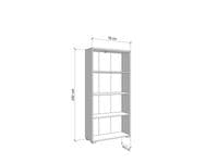 Tomaris White Slim Low Short Bookcase Bookshelf Shelving Unit - 11011436