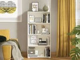 Tomaris White Slim Low Short Bookcase Bookshelf Shelving Unit - 11011436