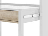 Whisper Extending Desk in White & Light Oak