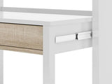 Kehlani Extendable Artic White and Oak Dressing Console Table Desk / Console Table- 0F4582A