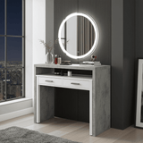 Kehlani Extendable Console Desk in Grey and White - 0L4582A