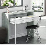 Kehlani Extendable Console Desk in Grey and White - 0L4582A