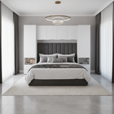 Miracle Matte White 6 Doors 4 Drawers Wardrobe Overbed Storage Unit