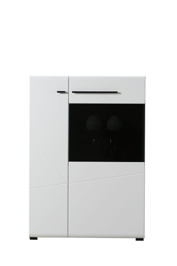 Moderna Large Tall White Gloss TV Cabinet for upto 65inch TV -11008859