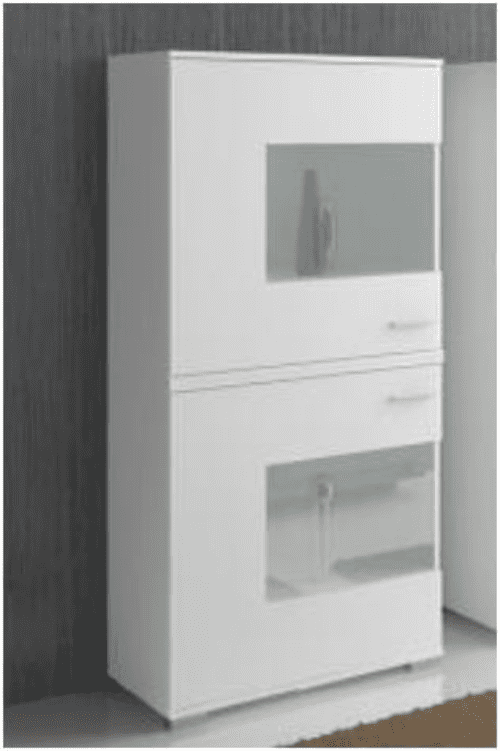 Vero White Compact Sideboard with Glass Door 74034